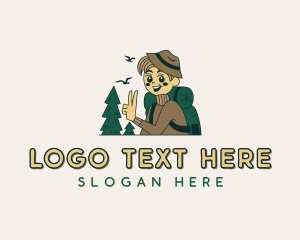 Outdoor - Backpacking Camping Adventure logo design