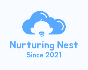 Blue Cloud Baby logo design