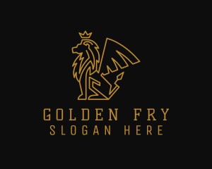 Golden Crown Griffin logo design