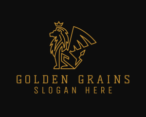 Golden Crown Griffin logo design