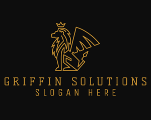 Griffin - Golden Crown Griffin logo design