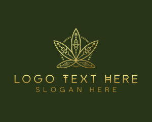 Hemp - Cannabis Tribal Marijuana logo design