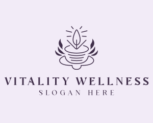 Wax Candle Wellness logo design