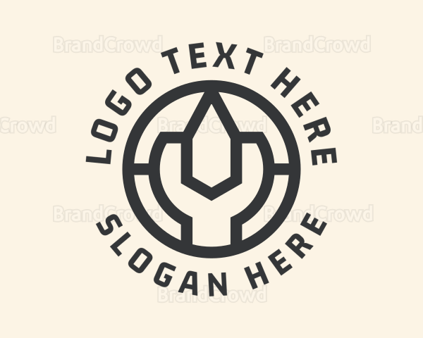 Industrial Wrench Construction Logo