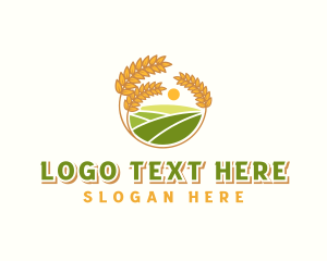 Agricultural - Wheat Sun Farm logo design