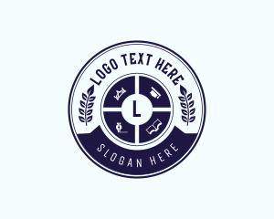 Toga Hat - Educational Academy Badge logo design