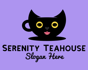 Cup Kitten Cat logo design