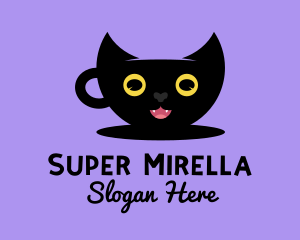 Coffee - Cup Cat Cafe logo design