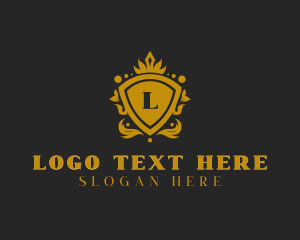 College - Luxury Crown Shield logo design