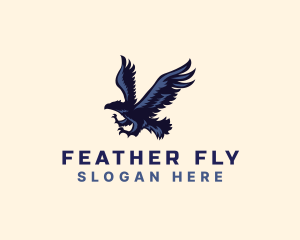 Wild Flying Eagle  logo design