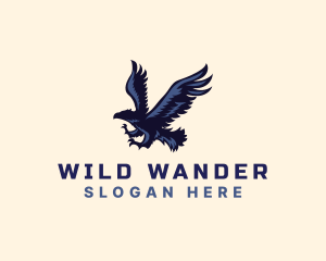 Wild Flying Eagle  logo design