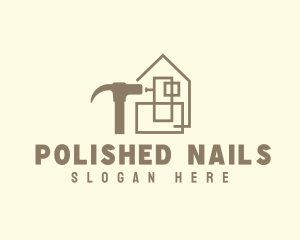 Nail Hammer Home Builder logo design