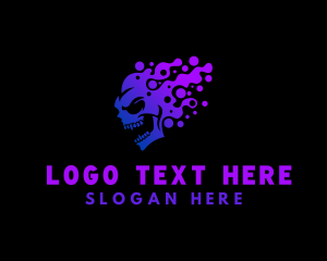 Bone - Skull Acid Gaming logo design