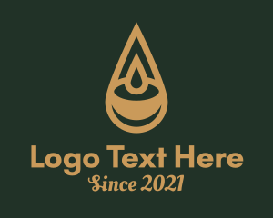 Wax - Droplet Candle Decor logo design