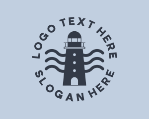 Vessel - Blue Ocean Lighthouse logo design