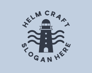 Helm - Blue Ocean Lighthouse logo design