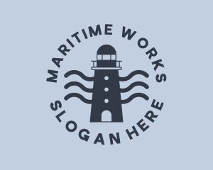 Blue Ocean Lighthouse logo design