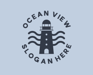 Blue Ocean Lighthouse logo design