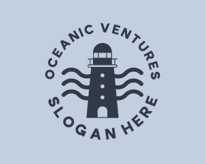 Blue Ocean Lighthouse logo design