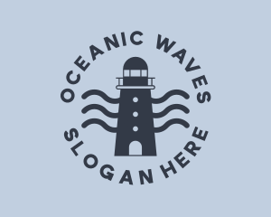 Vessel - Blue Ocean Lighthouse logo design