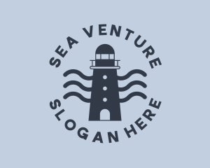 Boating - Blue Ocean Lighthouse logo design