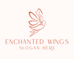 Female Magical Fairy  logo design