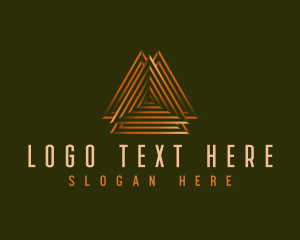 Strategy - Elegant Pyramid Triangle logo design