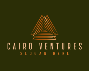 Elegant Pyramid Triangle logo design