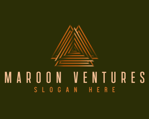 Elegant Pyramid Triangle logo design