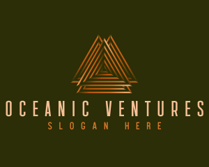 Elegant Pyramid Triangle logo design