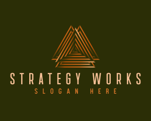 Elegant Pyramid Triangle logo design