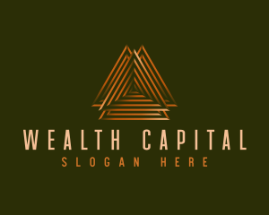 Elegant Pyramid Triangle logo design