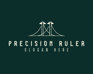 Ruler - Architecture Bridge Ruler logo design