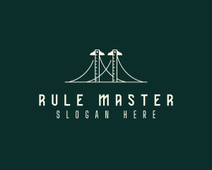 Ruler - Architecture Bridge Ruler logo design