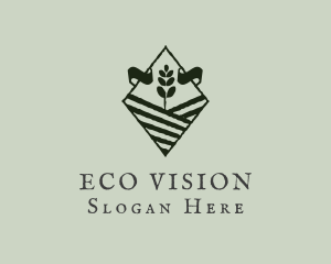 Seedling Plant Farming logo design