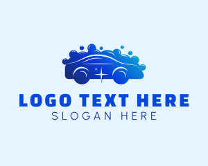 Mechanic - Car Wash Bubble Clean logo design