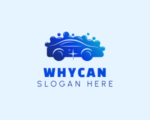 Car Wash Bubble Clean  Logo