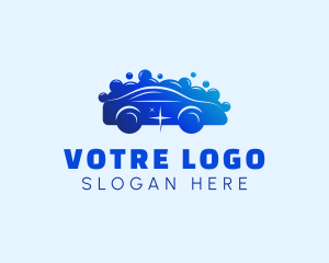 Cleaning - Car Wash Bubble Clean logo design