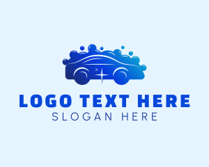 Clean - Car Wash Bubble Clean logo design