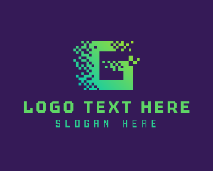 Game - Pixel Software Letter G logo design