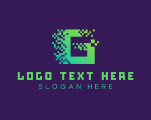 Pixel Software Letter G logo design