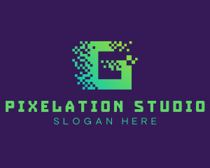 Pixelation - Pixel Software Letter G logo design