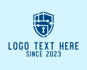 Keyhole - Cyber Security Shield logo design