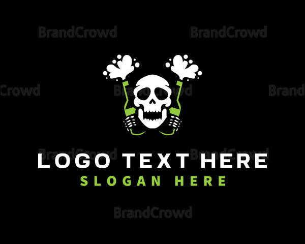 Beer Skull Bone Logo