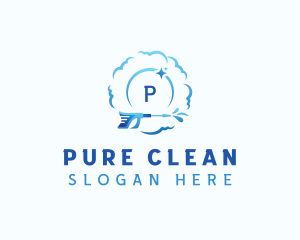 Pressure Washer Sanitation logo design