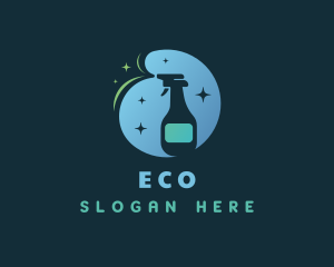 Clean Sanitary Spray Bottle Logo