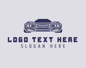 Supercar - Violet Race Car logo design