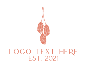 Boho - Handcrafted Feather Decoration logo design