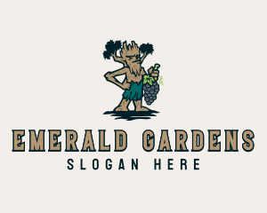 Grapes Tree Gardening logo design