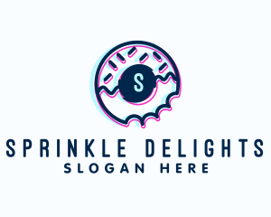Sprinkle - Donut Sprinkle Glitch logo design